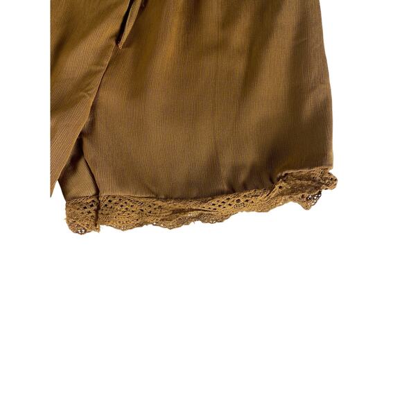 Women's brown elastic waist lounge shorts size XL - Picture 2 of 5
